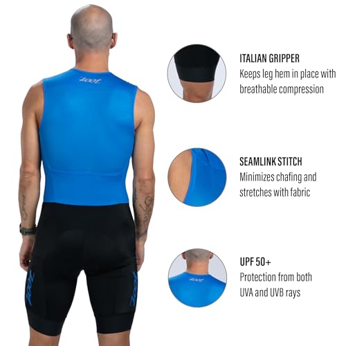 Men's Triathlon Sleeveless Racesuit | Quick-Dry with Chamois