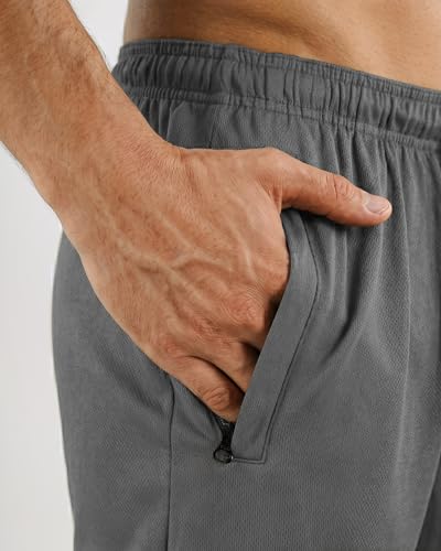 Men's Athletic Shorts - Breathable Mesh 5"/7" Loose-Fit - 2 Pack