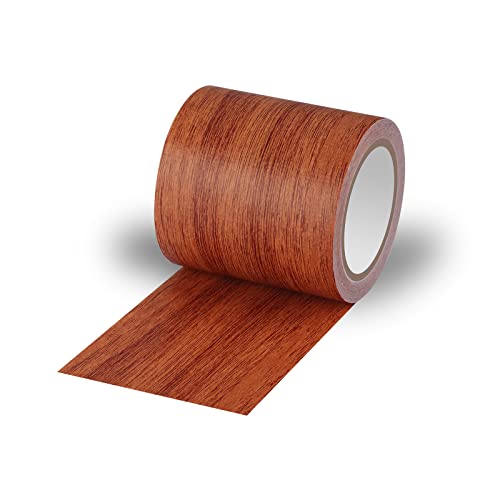 AIEX 1pc Wood Grain Repair Tape, 2.24x180inch Adhesive Wood Grain Repair Patch for Tables, Chairs, Baseboards, Doors (Brown)