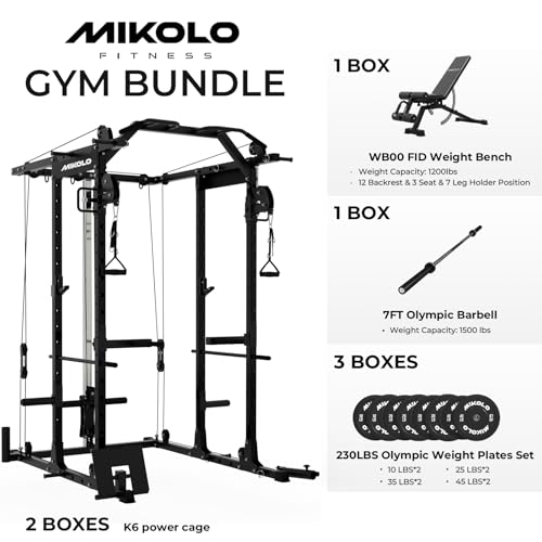Power Cage with Cable Crossover System - Includes 230LB Package