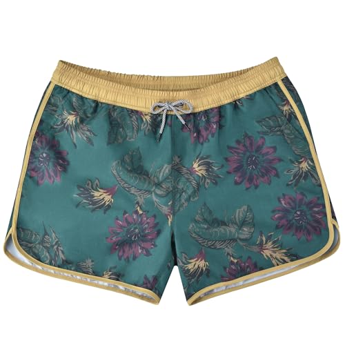 Quick Dry Swim Trunks for Men - Mesh Lining Beach Shorts - Medium Green