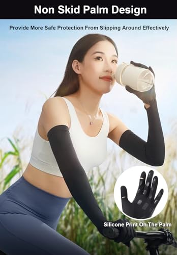 UV Protection Full Finger Women's Driving Gloves - White