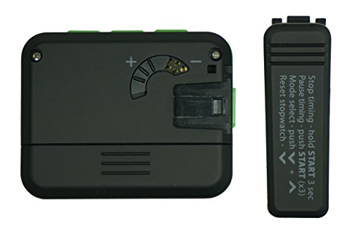 Compact Interval Timer & Stopwatch - Black/Green Softcoat