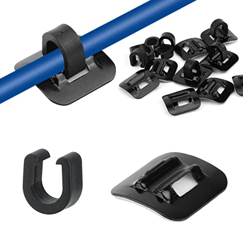 10-Pack Bicycle Cable Clips - Plastic C Buckle for Bike Cables
