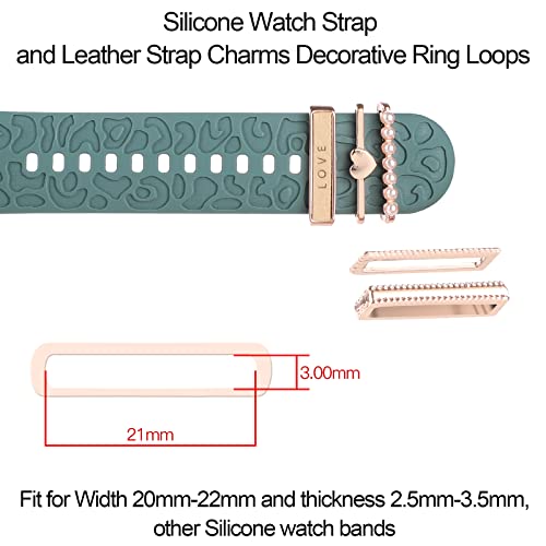 Decorative Rings Loops for Apple Watch - Love Rose Gold