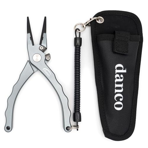 Danco 7.5 Inch Aluminum Fishing Pliers with Tungsten Carbide Cutters - Model Included
