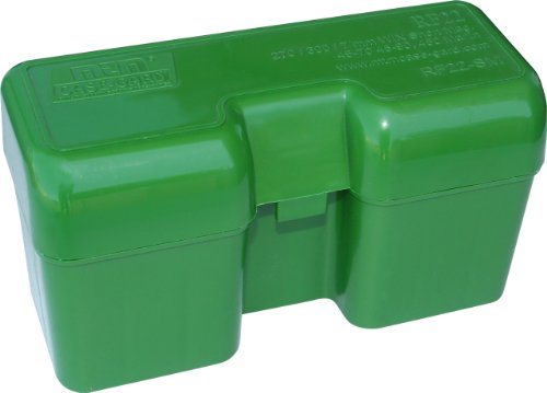 22 Round Flip-Top Rifle Ammo Box - 300-375 Rem Ultra Mag, Green