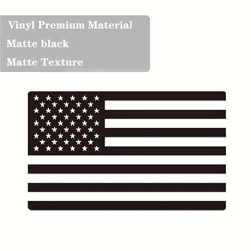 Black American Flag Vinyl Decal for Chevy Silverado & GMC Sierra Rear Window 2019-2025