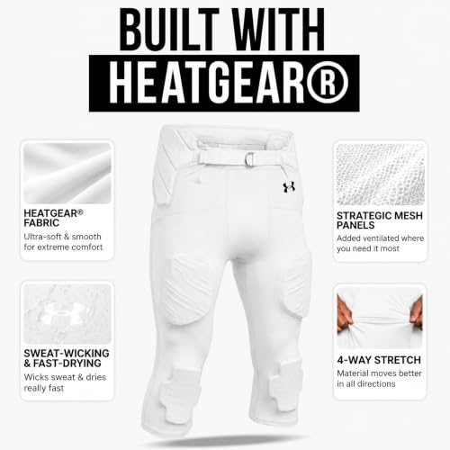 Under Armour Gameday Armour Youth Football Pants X-Large White - Integrated Protective Performance