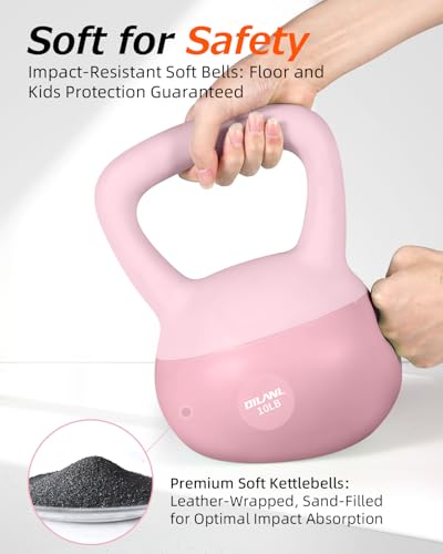 Soft Kettlebell 10 LB - Safe Strength Training with Non-Slip Grip