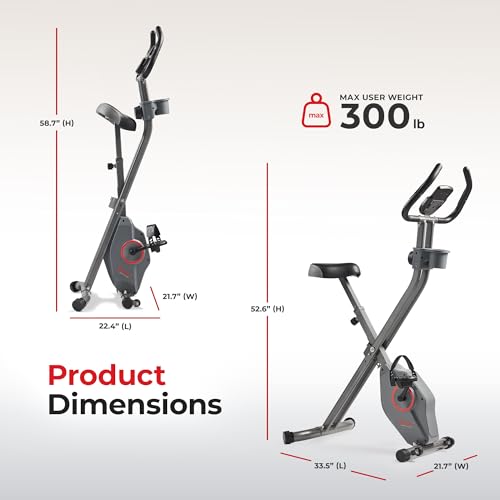 Foldable Magnetic X-Bike for Low-Impact Workouts - Grey