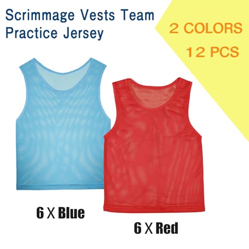 Youth and Adult Mesh Scrimmage Vests for Soccer & Basketball