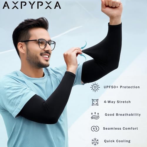 Arm Sleeves - UV Protection Compression - 2 Pairs: White