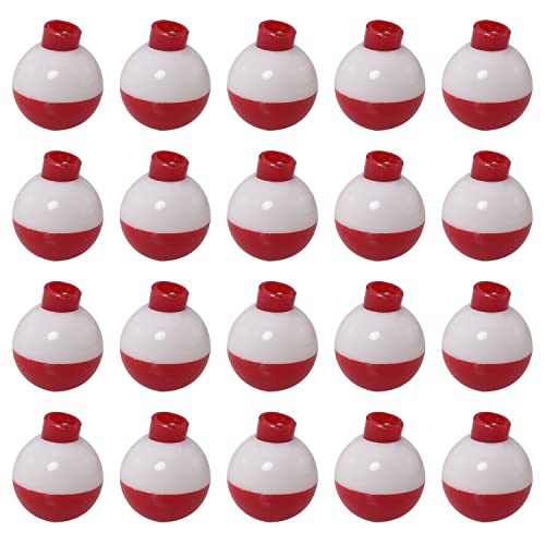 Fishing Bobber 20PCS Red and White 13mm ABS Plastic Floats