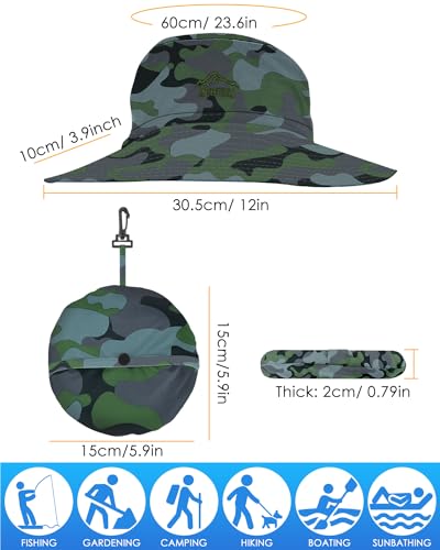 Foldable Camouflage Bucket Hat - UPF 50+ Sun Protection