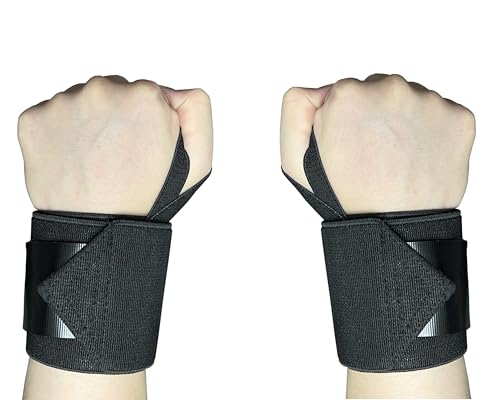 Nylon Weightlifting Wrist Wraps - Adjustable Support for Strength Training