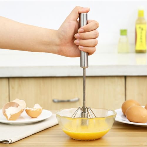 Stainless Steel Egg Whisk Set - 3 Pack Manual Mixer for Cooking