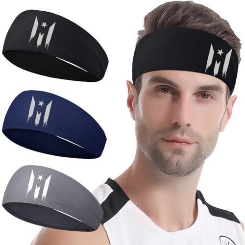 3-Pack Sweatbands Headbands for Men & Women - Podolik