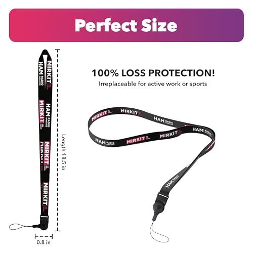 Quick Release Ham Radio Neck Lanyard - Durable Nylon Walkie Talkie Strap