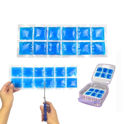 SportEmblema Blue Small Ice Packs for Bento Lunch Boxes & Coolers 2 Pack