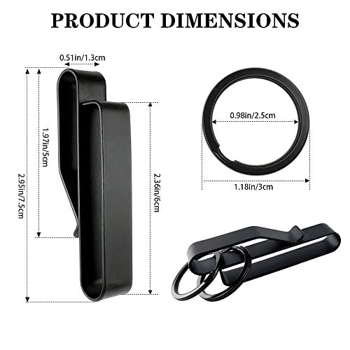 Stainless Steel Duty Belt Key Holder - Tactical Stealth Clip - Black