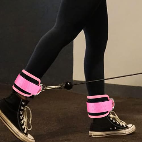 Padded Ankle Straps for Cable Machines - 2 Pack Glute Kickback Attachments