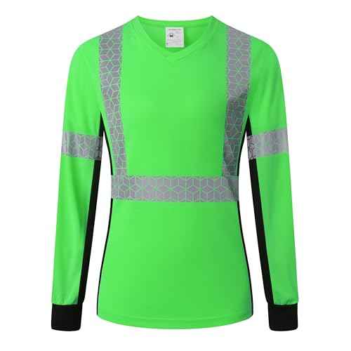Women Safety Shirt,High Reflective T Shirt for Woman with Unusual Reflective Pattern,Short Sleeve Breathable