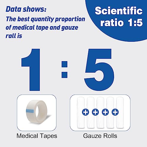 20 Pack Gauze Rolls Bandages - 4" x 4.1 Yards - Premium Quality