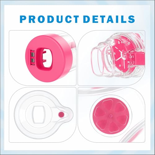 Pink Kids & Adults Inhaler Spacer with Soft Fit Mask Portable Lightweight