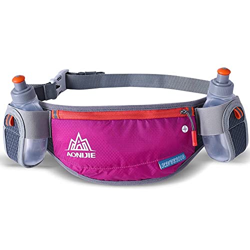 Running Hydration Belt with 2 BPA-Free Water Bottles - Rose