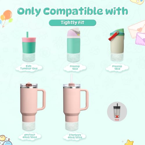 Silicone Boot for Owala Kids Water Bottles - Light Lake Green