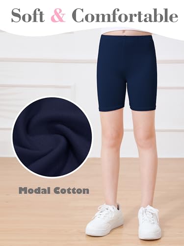 Girls Bike Cartwheel Shorts - 8 Pack Toddler Dance Shorts (2-3T) - White, Black, Gray, Pink, Complexion, Deep Purple, Navy, Rose