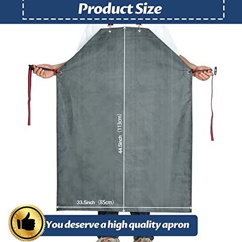 Thick Rubber Apron,Professional Waterproof Chemical Oil Resistant Aprons for Dishwashing,Dog Grooming,Butcher(1 pack)