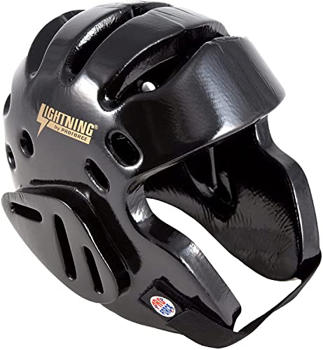 Proforce Lightning Headgear Black Medium - Protective Wrestling Headgear