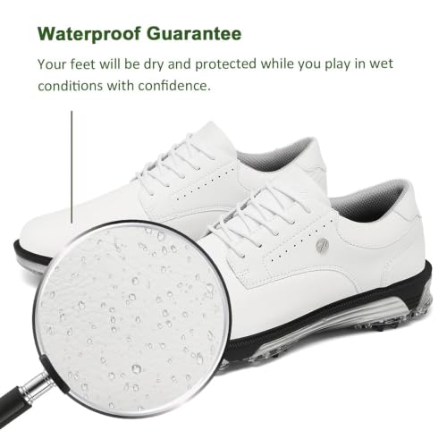 Mens Spikeless Golf Shoes - Size 10.5 - White