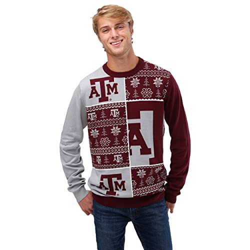 NCAA College Team Logo Ugly Sweater - Holiday Snowfall Design