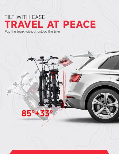 2-Bike Hitch Mount Rack for Cars & SUVs - 200LB Capacity