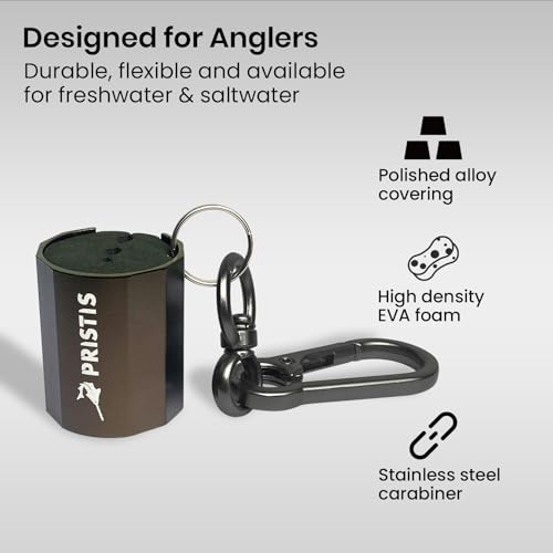 Pristis Fishing Rod Clips Set – Wearable Rod Holders with Keychain, Fits Most Spinning & Ice Fishing Rods