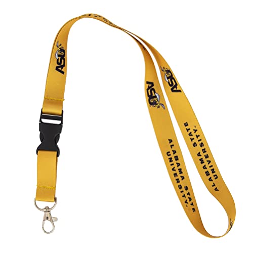 Alabama State University Lanyard with Snap Buckle - Yellow