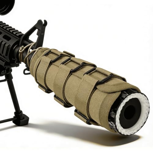 Heat Resistant Suppressor Cover - 5 Inch Khaki Insulation Wrap