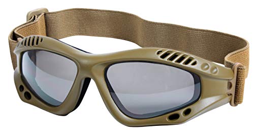 Rothco Ventec Tactical Goggles - Lightweight Eye Protection, Coyote Brown