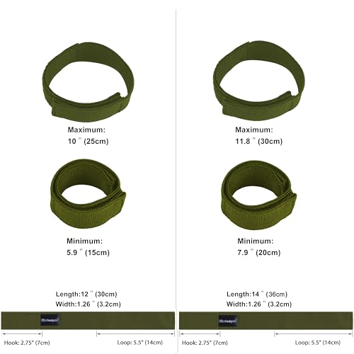 Elastic Cowboy Boot Straps - 2 Pcs Garter Blousing Bands, Army Green 12 Inches