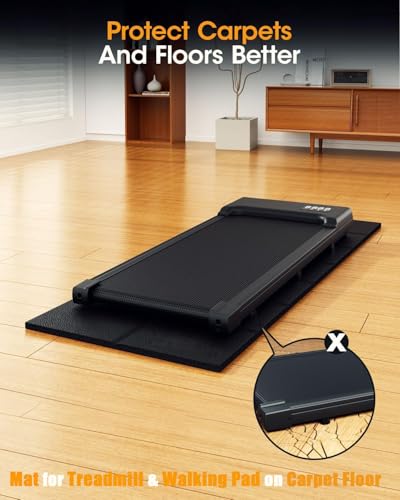 Treadmill Mat - 68.1" x 24" x 0.2" Thick, Classic Texture