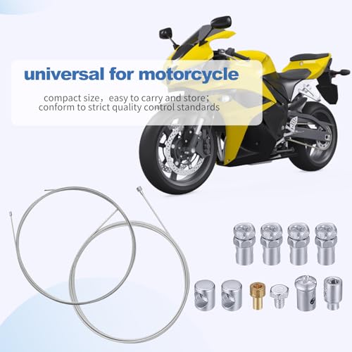 Universal Motorcycle Throttle Clutch Brake Cable Repair Kit - 8.2ft