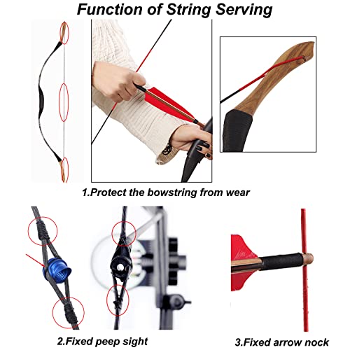Archery Bow String Serving Thread 131 yard/120 m Durable Nylon