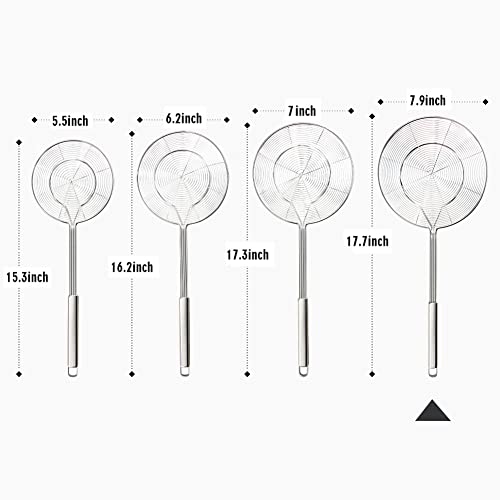 YFWOOD Spider Strainer Skimmer, Slotted Spoon for Cooking 7.9 Inch