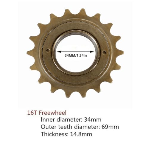 16T Single Speed Bike Freewheel - Durable Steel Bicycle Drivetrain Part