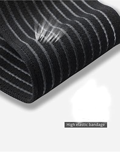 Thigh Compression Sleeve - Adjustable Support Bandage for Pain Relief - Black