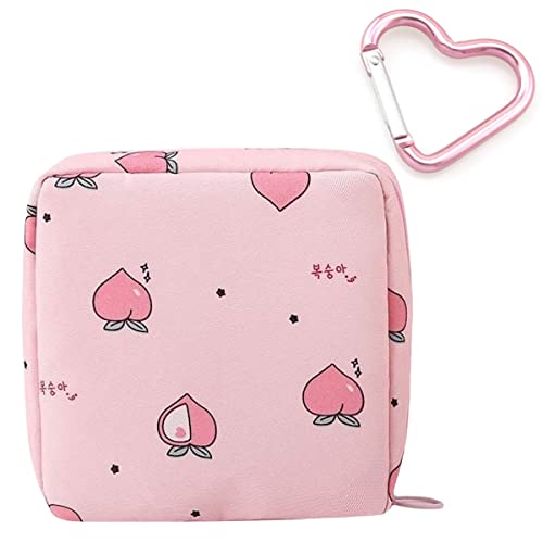 Portable Sanitary Napkin Storage Bag - Waterproof Reusable - Peach