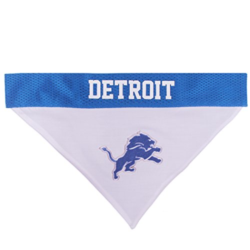 NFL Dog Bandana - Detroit Lions Reversible Pet Bandana, Small/Medium